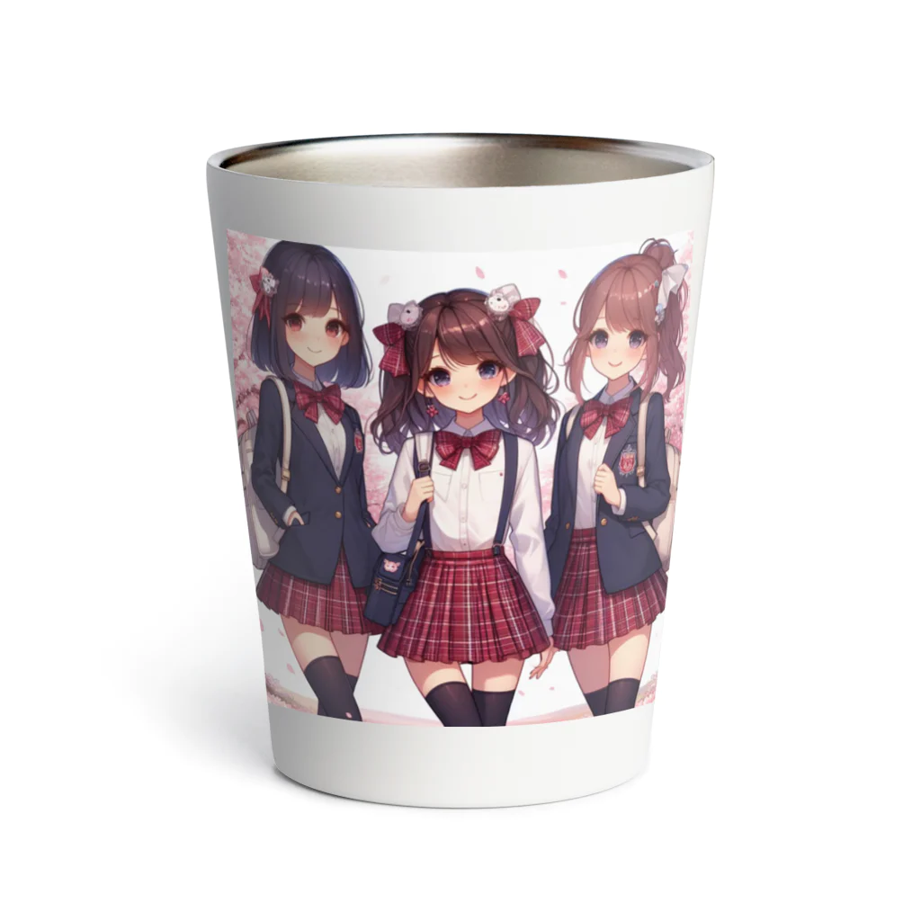 【AI】アルゴリズムアトリエ【デザイン】のAIが作った可愛い制服の女の子 Thermo Tumbler