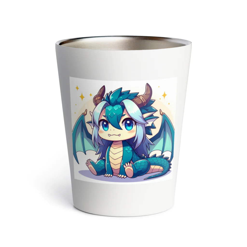 可愛らしいドラゴンのイラストグッズ店の可愛らしいドラゴンマスコット Thermo Tumbler