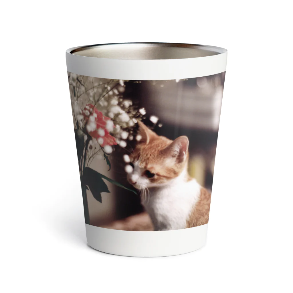 LISPの哀愁の猫ちゃん Thermo Tumbler