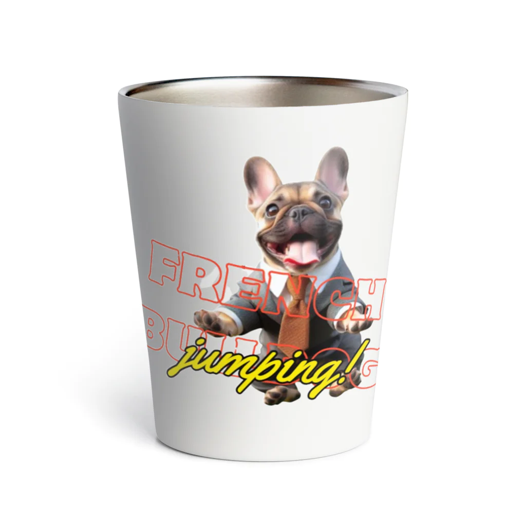 furebuhi　clubのJumping！FRENCH BULLDOG Thermo Tumbler