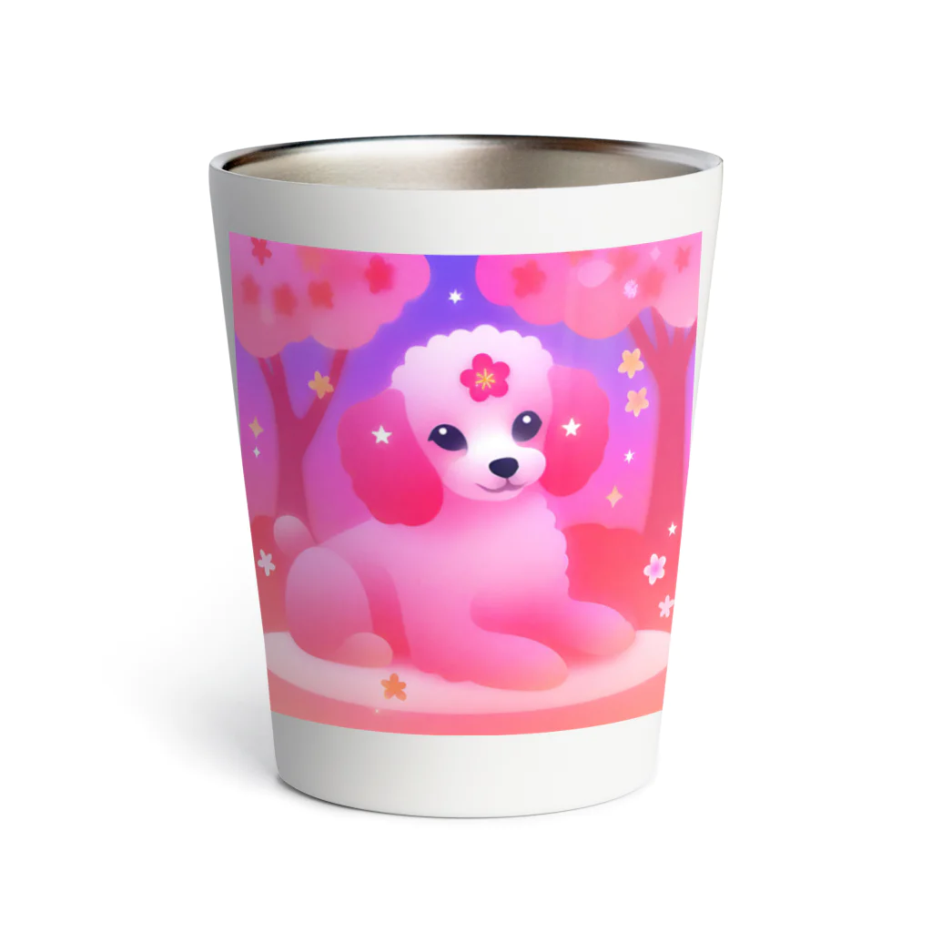 ふぇありぃているのお花見犬 Thermo Tumbler