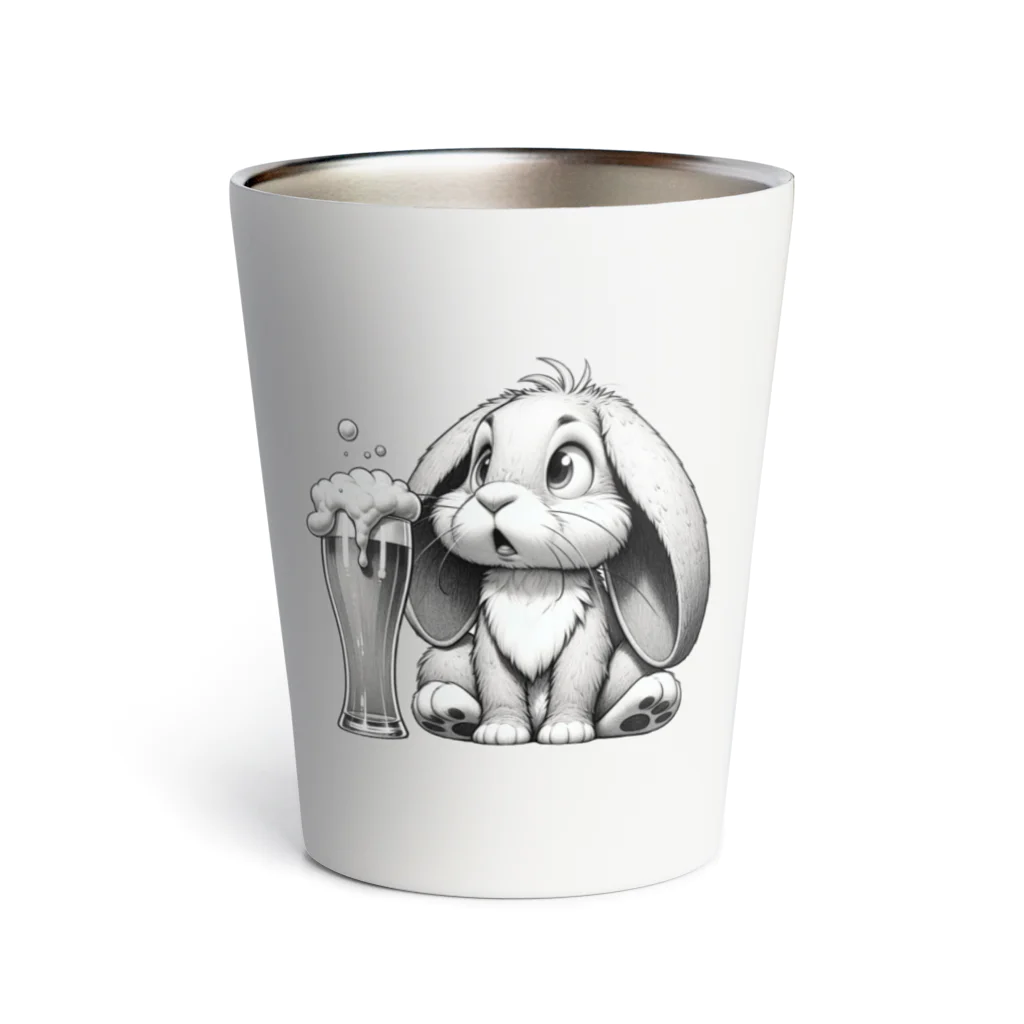bottaの可愛いウサギ(垂れ耳ビール) Thermo Tumbler