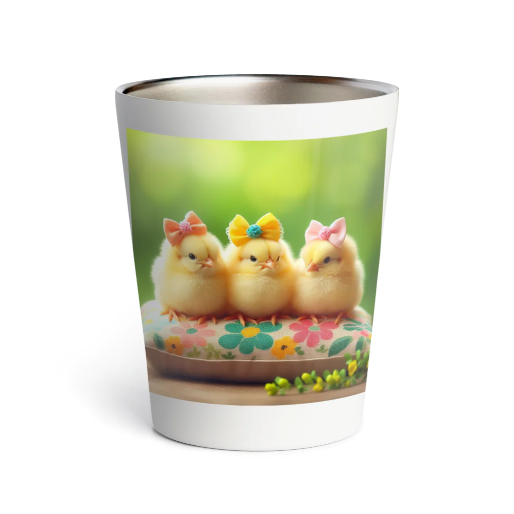 Animal Canvas Collectionのひよこ3兄弟 Thermo Tumbler