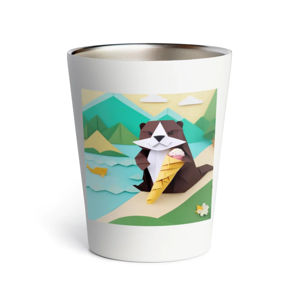 yumiceのice meets オリガミカワウソ Thermo Tumbler