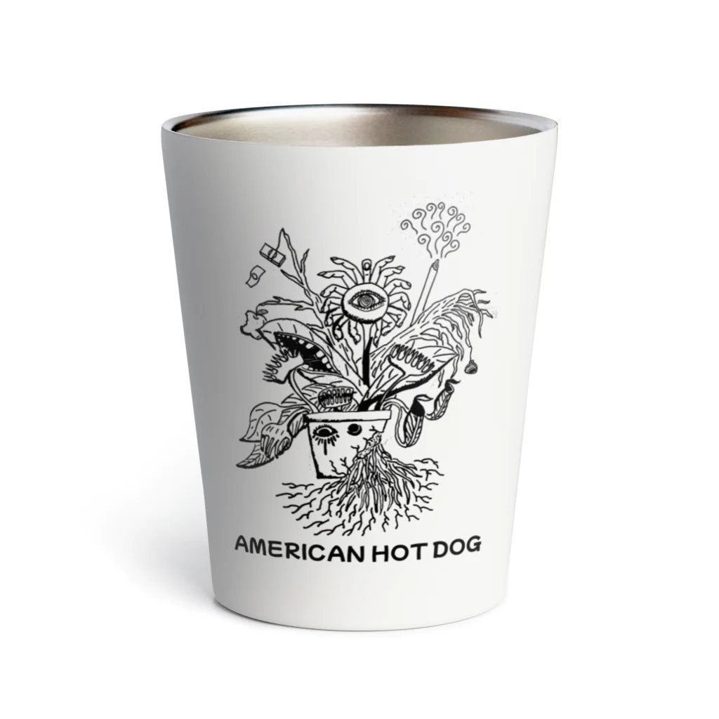 AMERICAN_HOT_DOGの食人植物（鉢植えver.） Thermo Tumbler