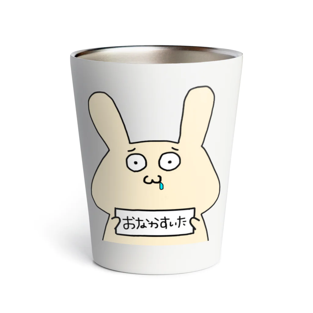 たまごシスターズのはらぺこなうさぎくん Thermo Tumbler