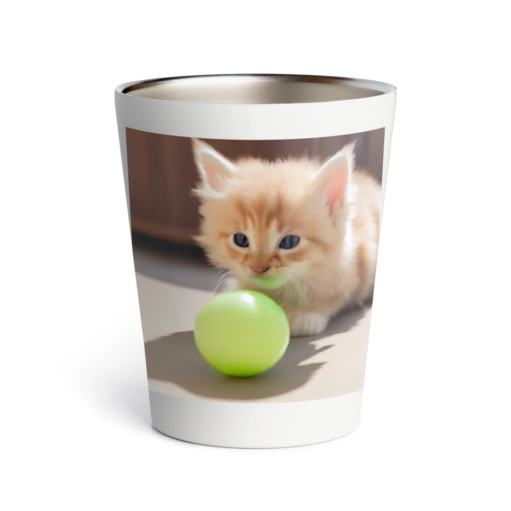 SkyBlueのもふもふな子猫 Thermo Tumbler