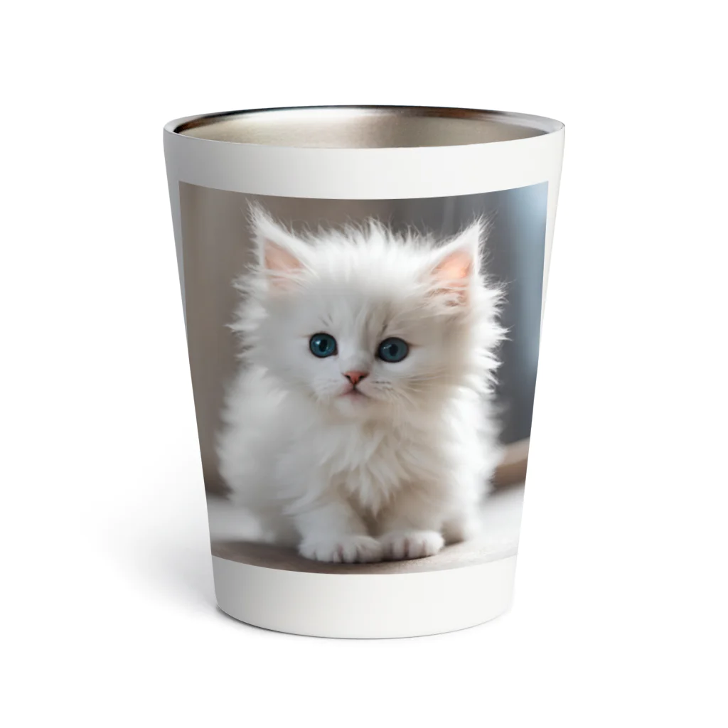 SkyBlueのキュートな子猫 Thermo Tumbler