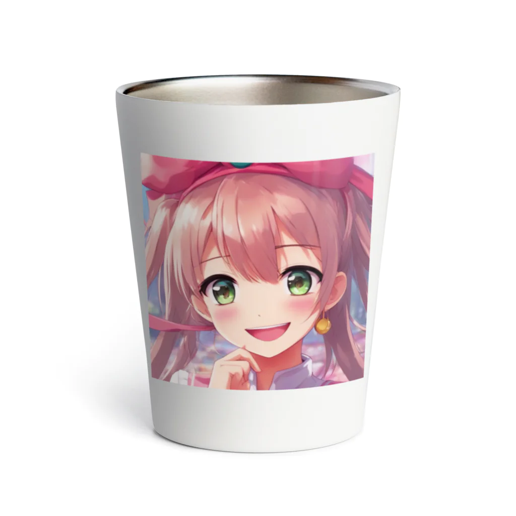 asanonnのリボン付きヘッドバンドな女の子 Thermo Tumbler