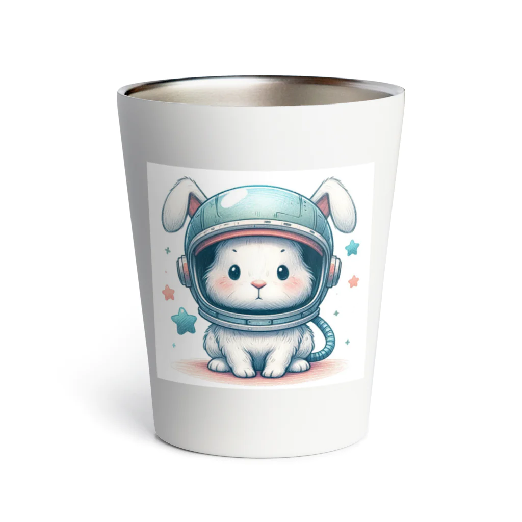 kawaiidoubututatiのウサギ×宇宙服 Thermo Tumbler