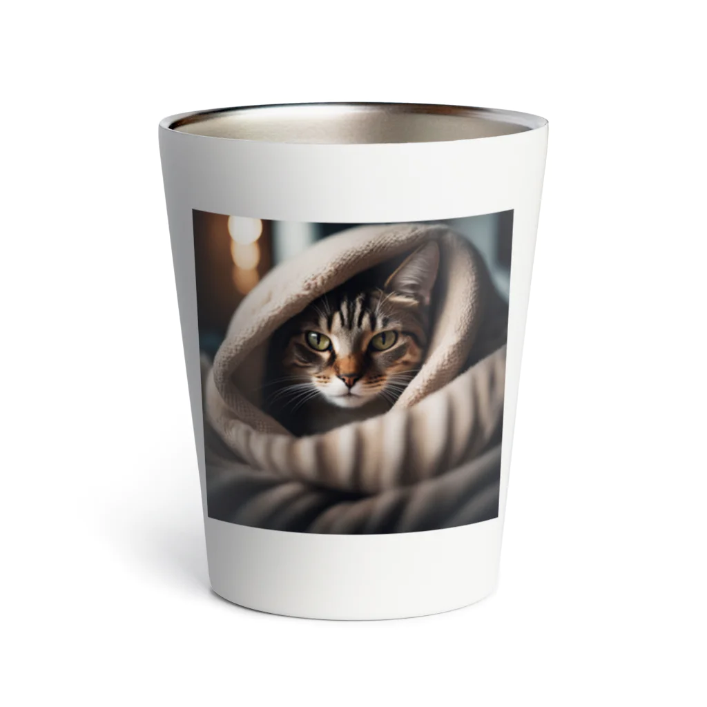 cat_japanの休憩を迫る猫 Thermo Tumbler