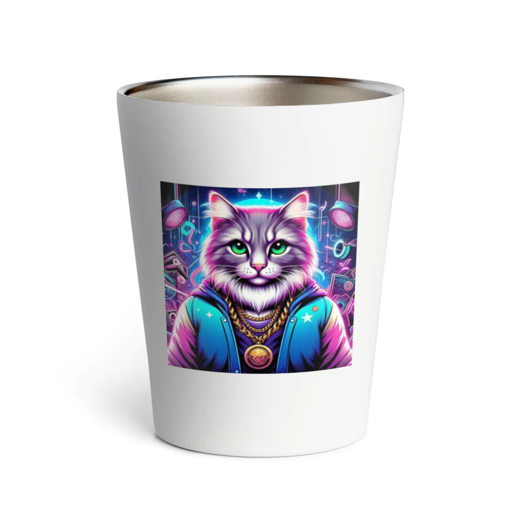 AIフォトSHOPのイケ猫DJ Thermo Tumbler