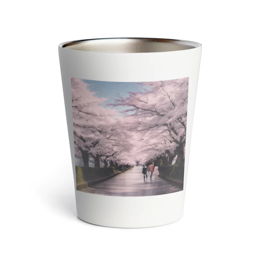 mitsusharkの桜のトンネル Thermo Tumbler