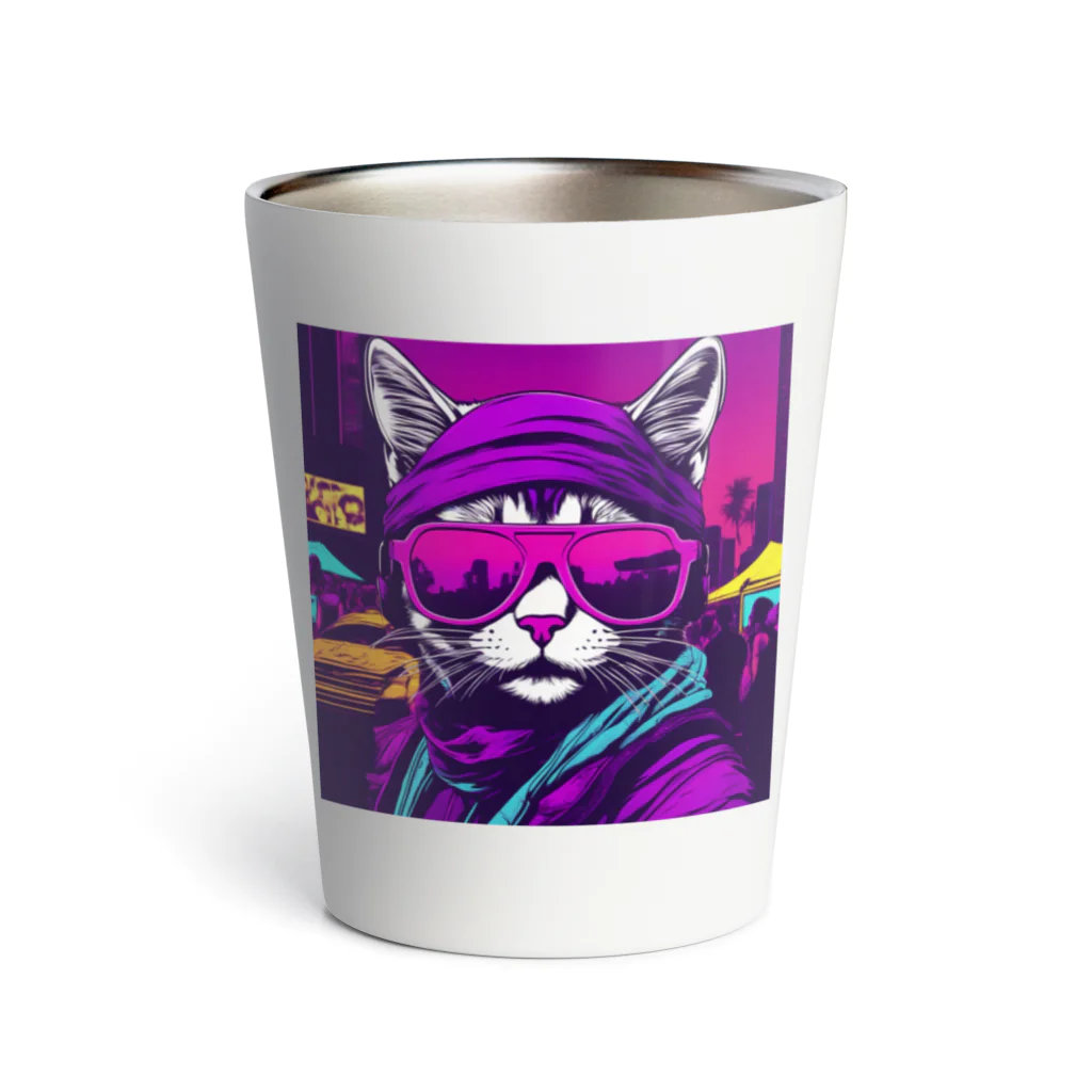 jujumarucatのROCKYCAT　サングラス２ Thermo Tumbler