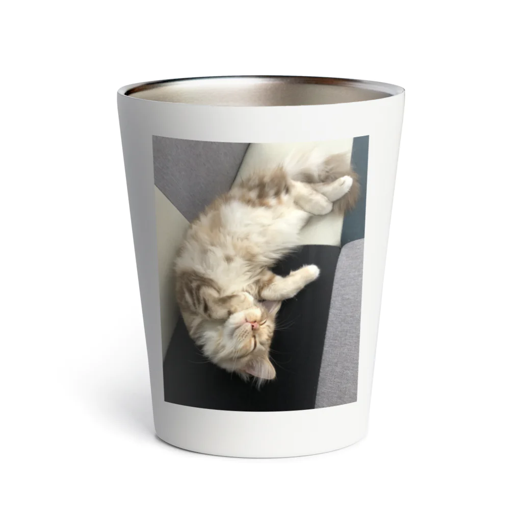 吾輩はベルである。ショップの福猫ベルちゃんの開運グッズ Thermo Tumbler