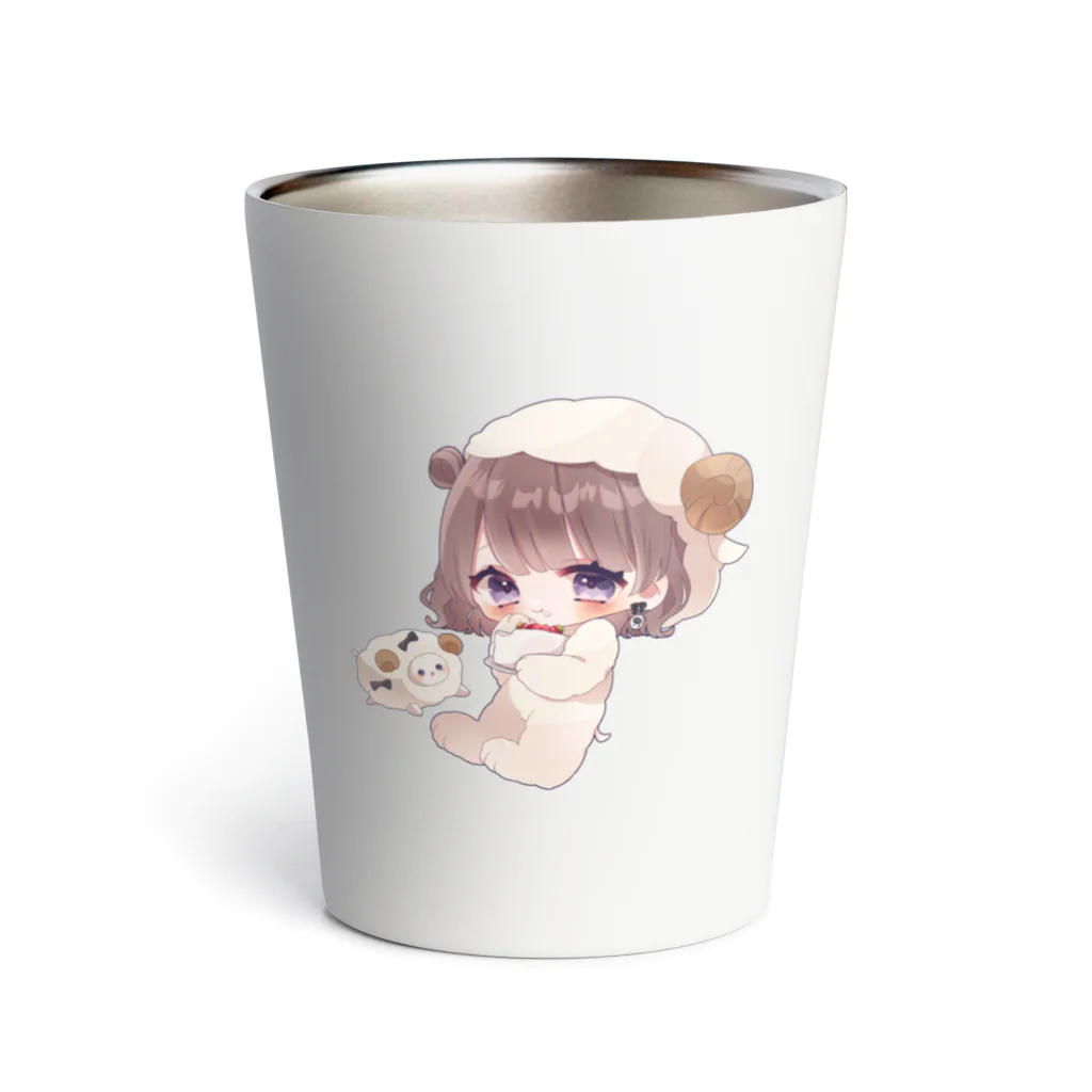 おひつじめぇのケーキ美味しい Thermo Tumbler