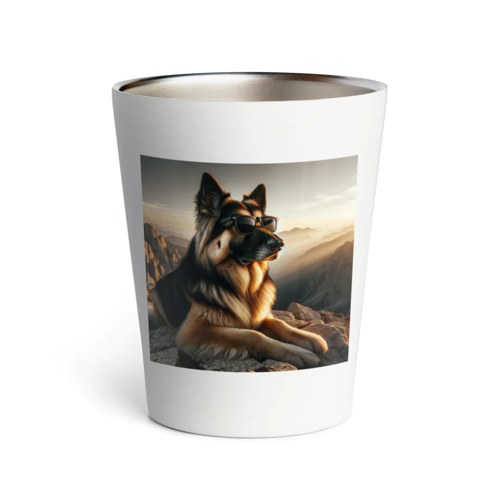 AQUAMETAVERSEのサングラスをかけた、かわいい犬 Marsa 106 Thermo Tumbler