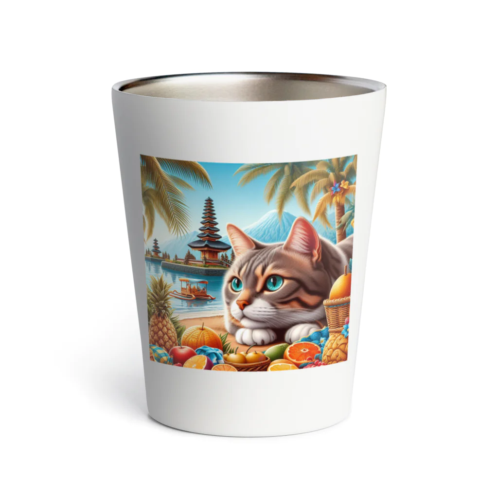 jkmurataの旅大好きなカッコいいねこがバリ島でのんびり Thermo Tumbler