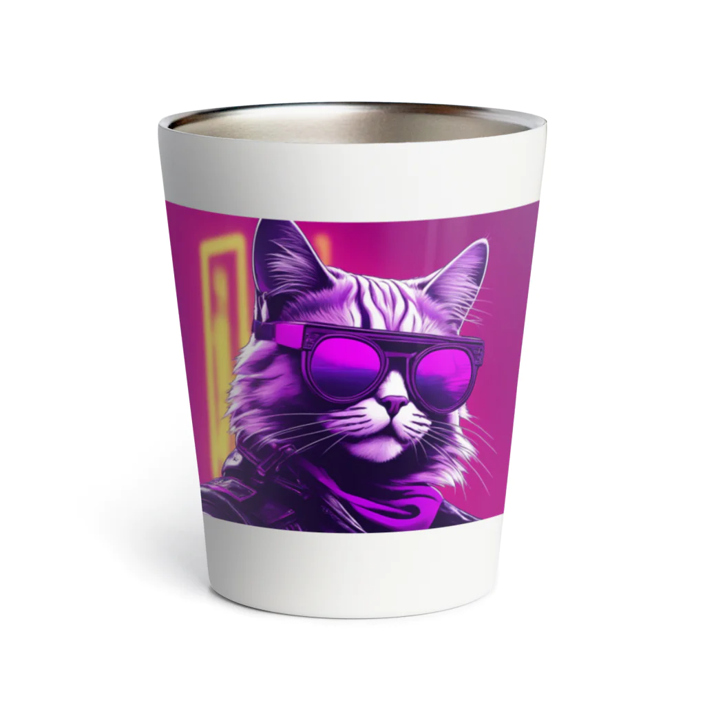 madatubomiのハードボイルドねこ Thermo Tumbler