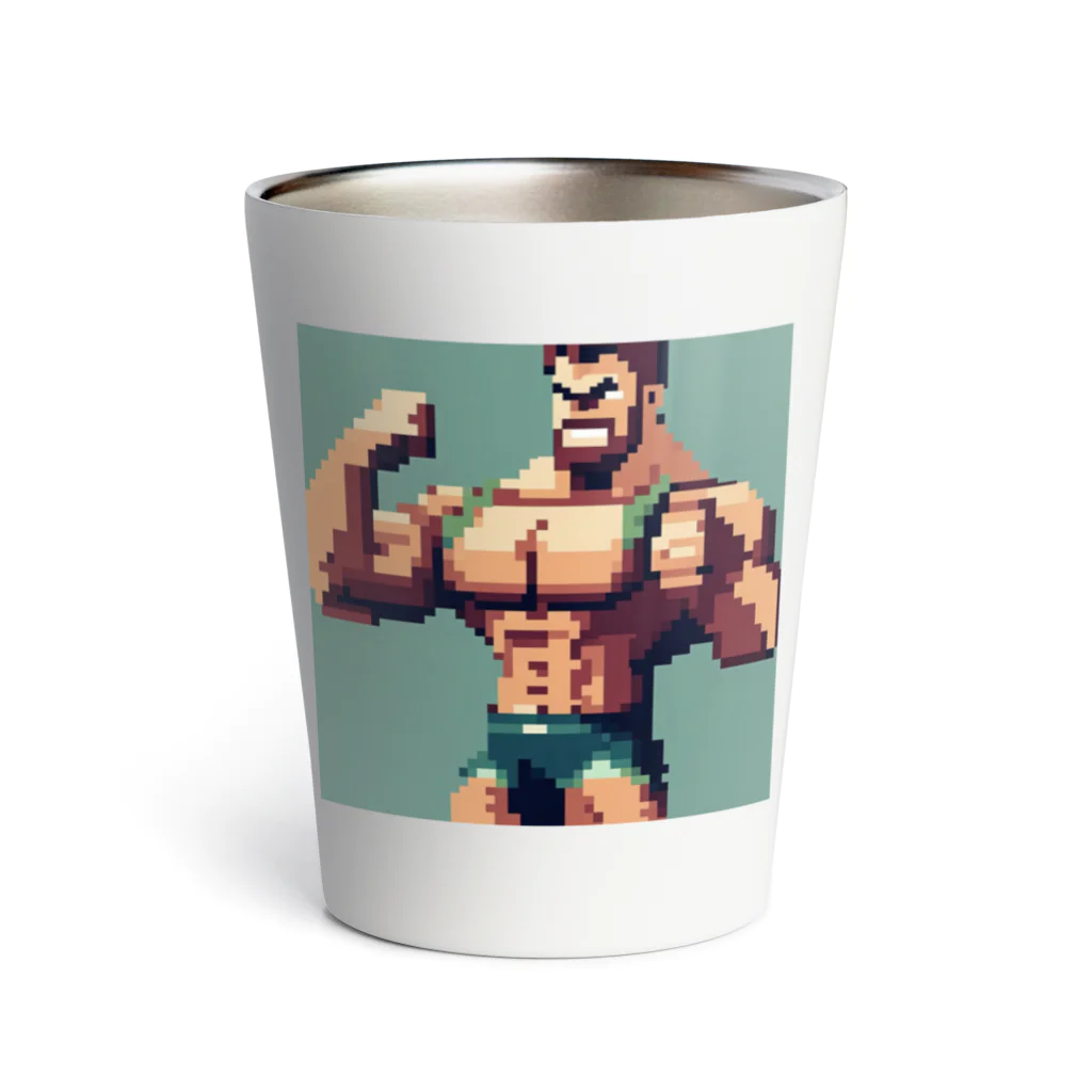 nakasato442のマッチョのドット絵６ Thermo Tumbler