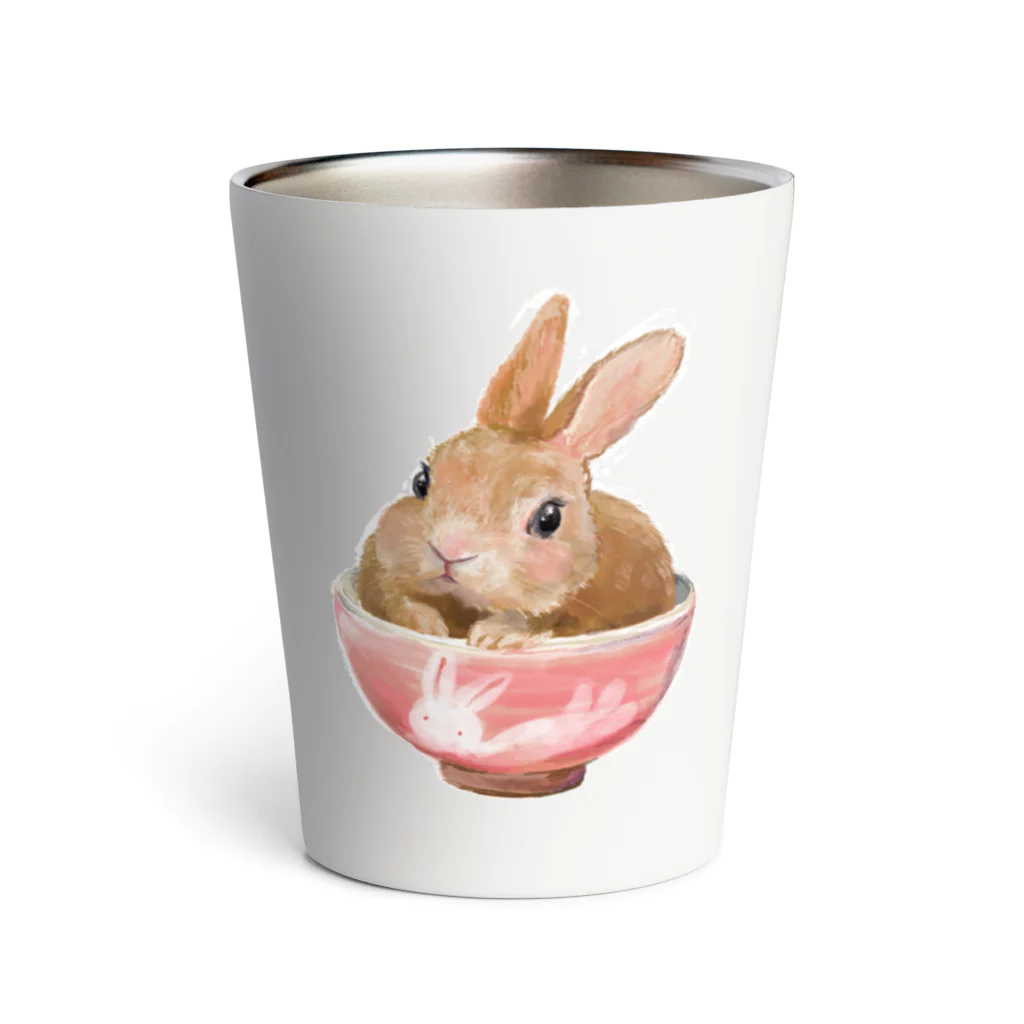 うさぎのうみちゃんねるショップのPets for You作品〜お茶わんうみ（おとなVer.） Thermo Tumbler