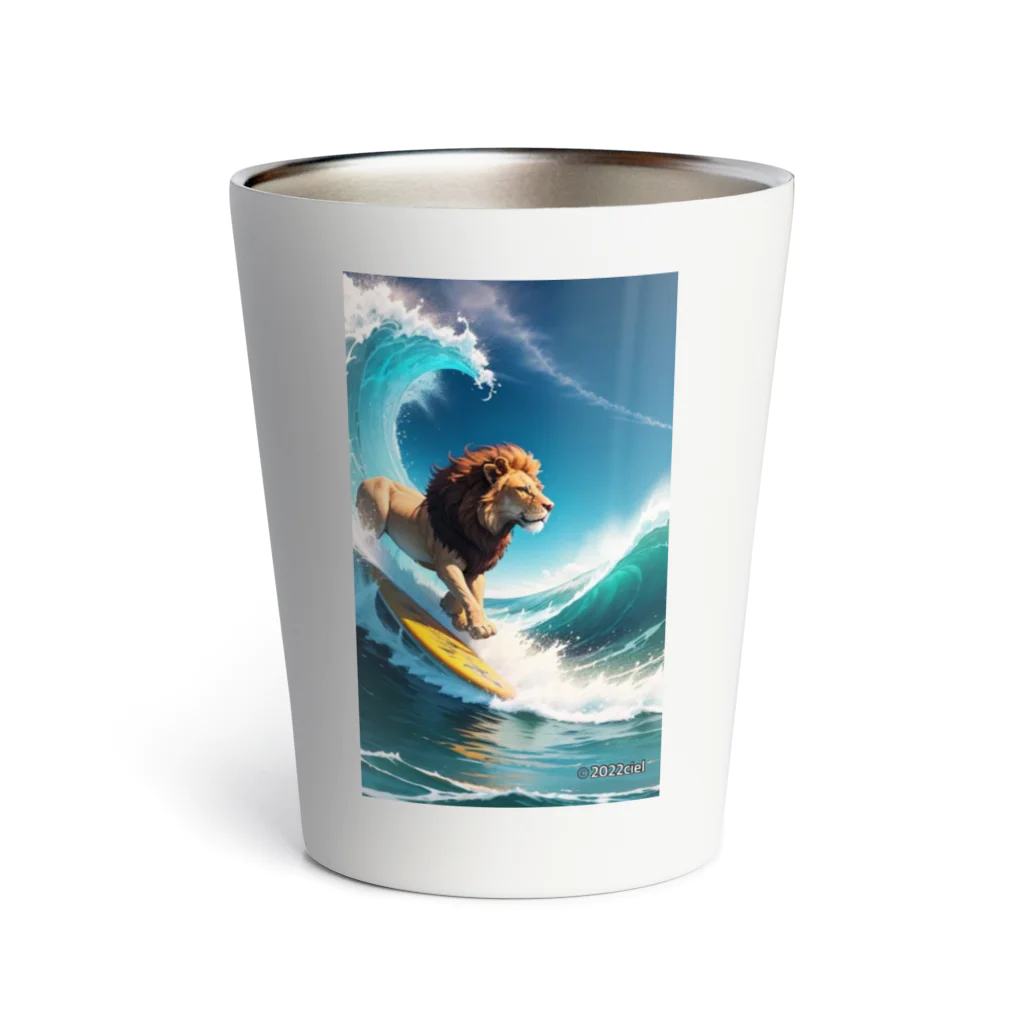 シエルshopのサーフィンライオン02 Thermo Tumbler