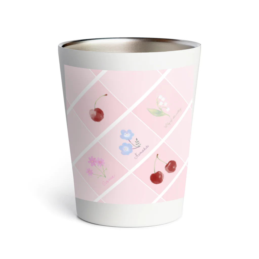 Matute girlのCherry & Flower Thermo Tumbler