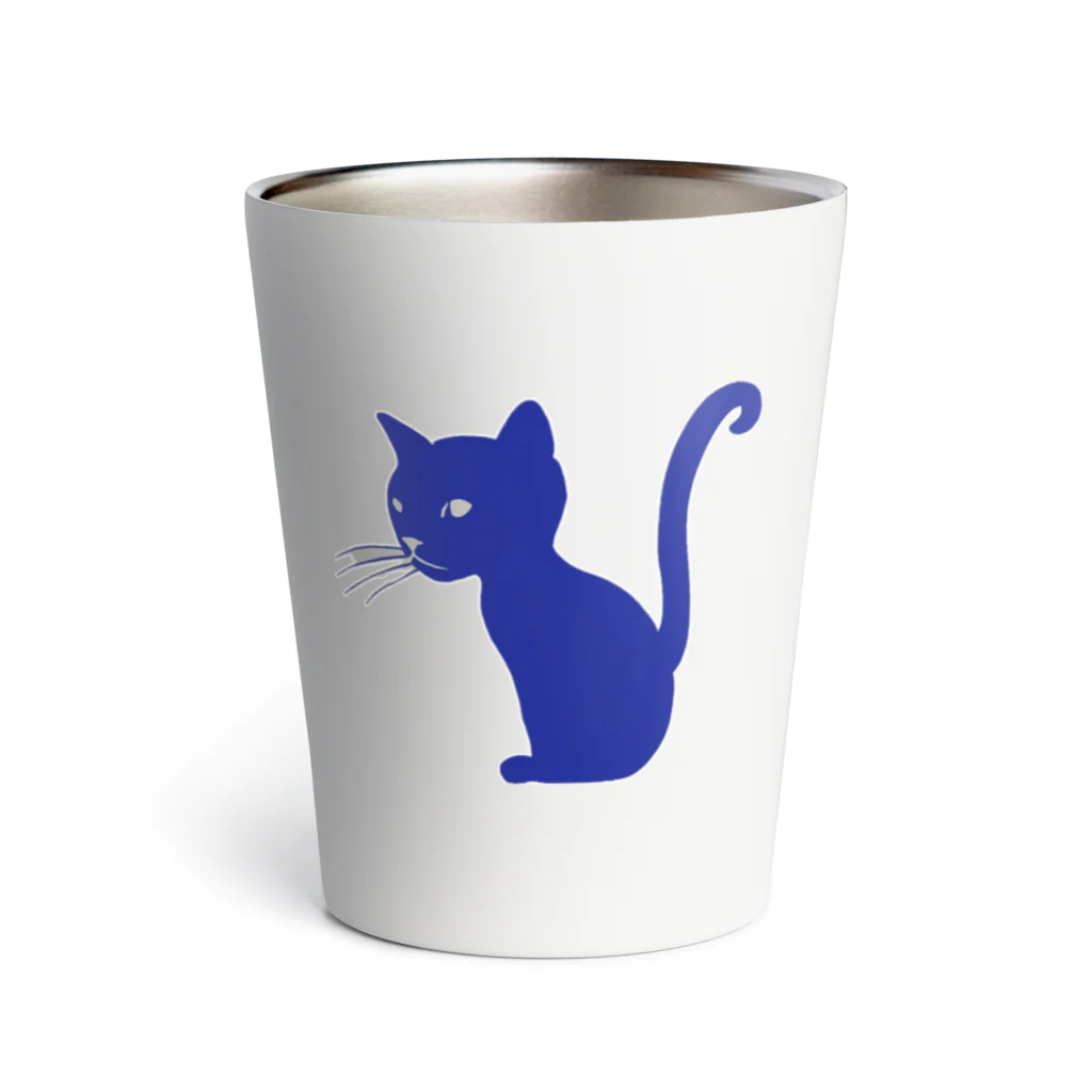 MEGROOVEのシルエットにゃん🐱 Thermo Tumbler