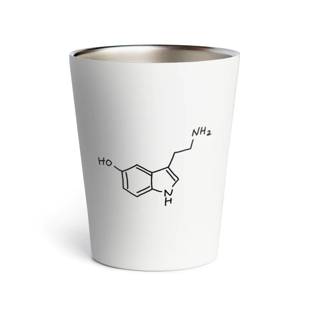 シンプルなケミカルたち。の精神安定 セロトニン（ブラック）Serotonin（Black） サーモタンブラー