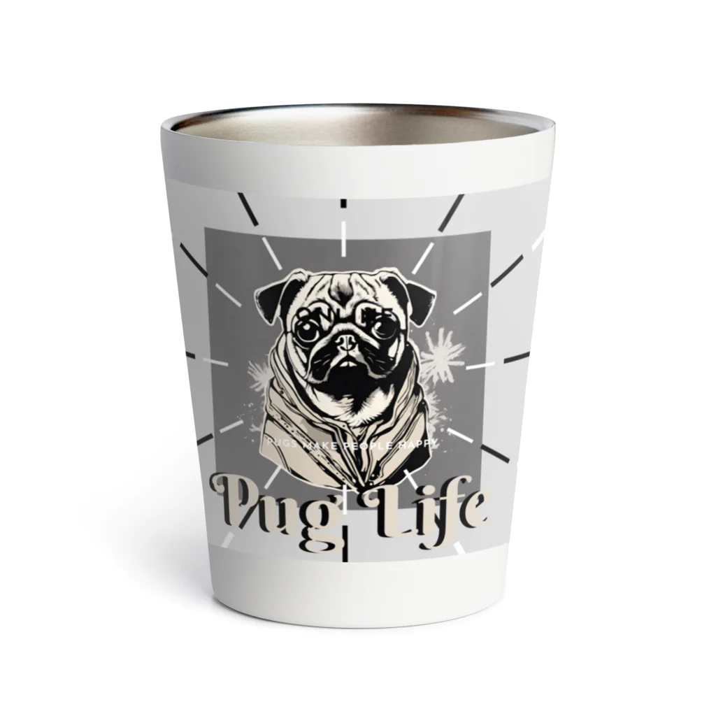 ぱぐ✩.*˚パグ✩.*˚PUG✩.*˚の後光が差すパグ Thermo Tumbler