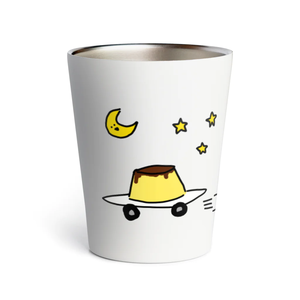 愛と幸せの魔法使いの月夜に駆けるプリン Thermo Tumbler