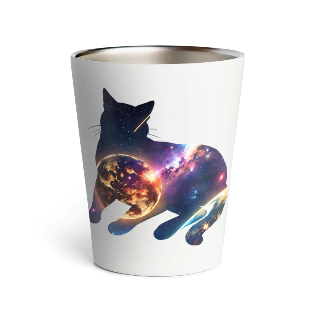 猫との風景の宇宙と猫003 Thermo Tumbler