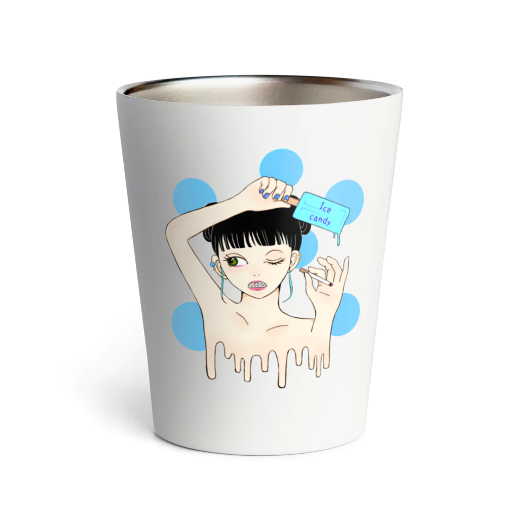 笑う動物のIce candy Thermo Tumbler