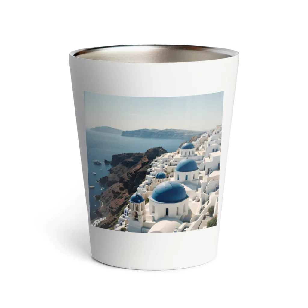 Kitty55のギリシャサントリーニ島 Thermo Tumbler