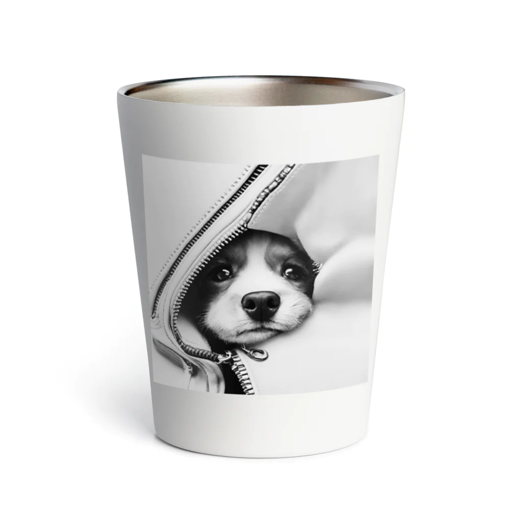 nakasato1979のジッパー犬 Thermo Tumbler