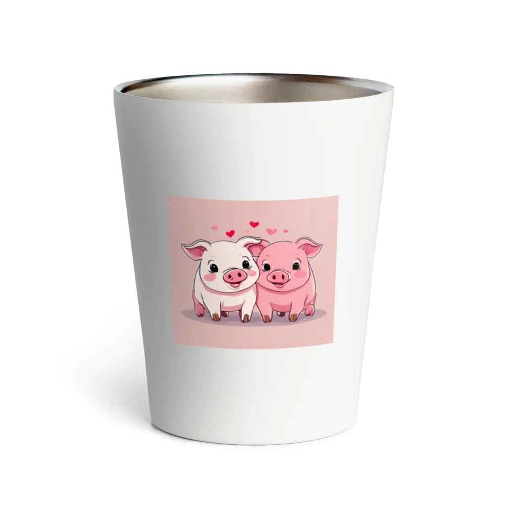 🐽ブヒブヒ🐽の子豚ちゃんのかわいいグッズ Thermo Tumbler