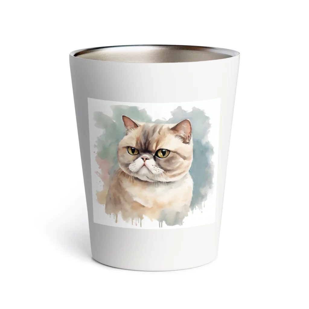 yae_8の猫　ストリートアート風 Thermo Tumbler