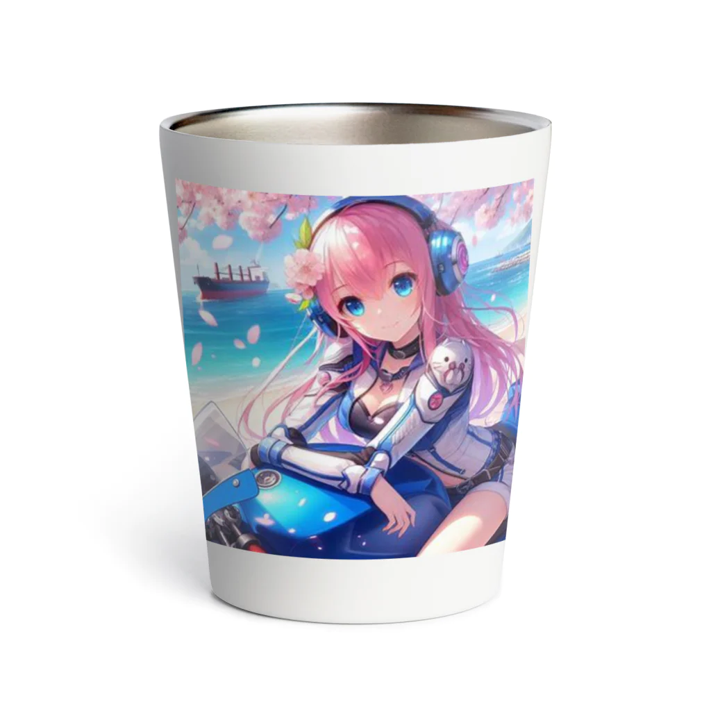 「ワンダーワールド」の海辺ドライブ🌸 Thermo Tumbler