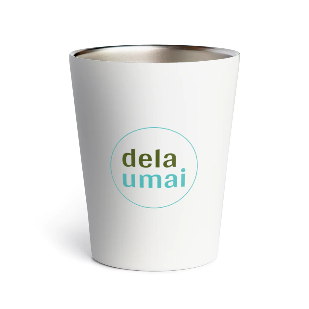 carl-carlのdela umai ロゴ丸 Thermo Tumbler