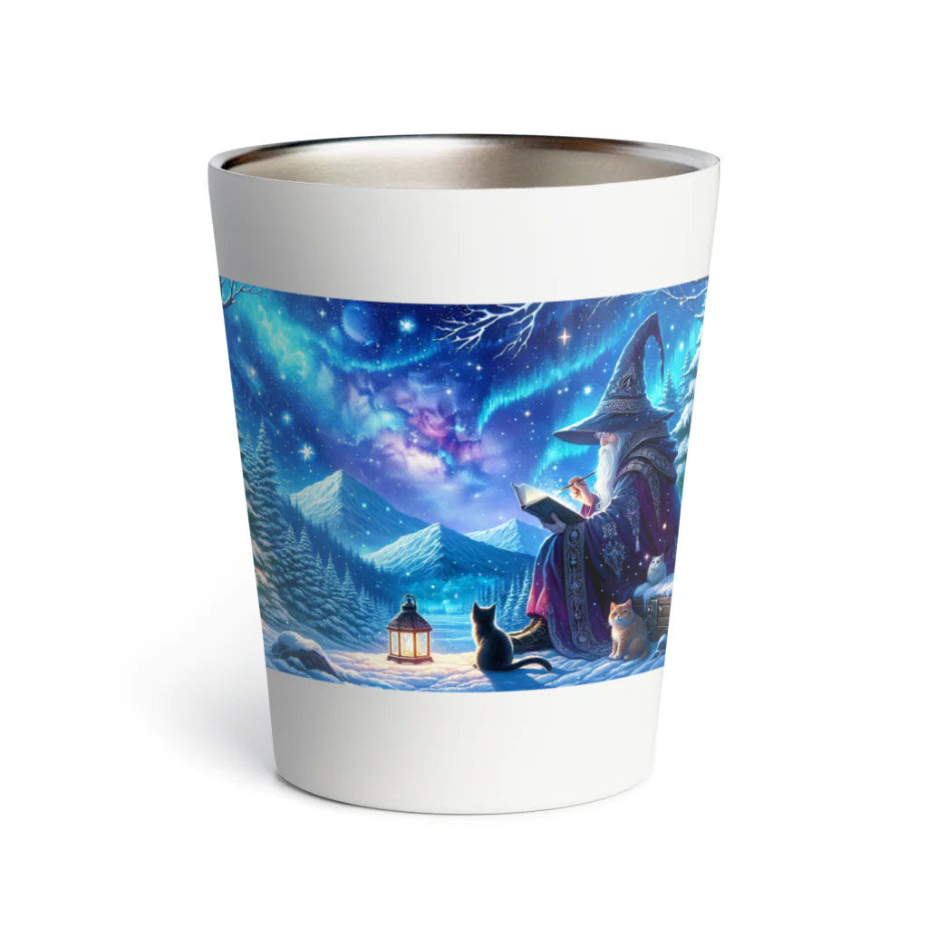 space catの魔法使いと猫 Thermo Tumbler