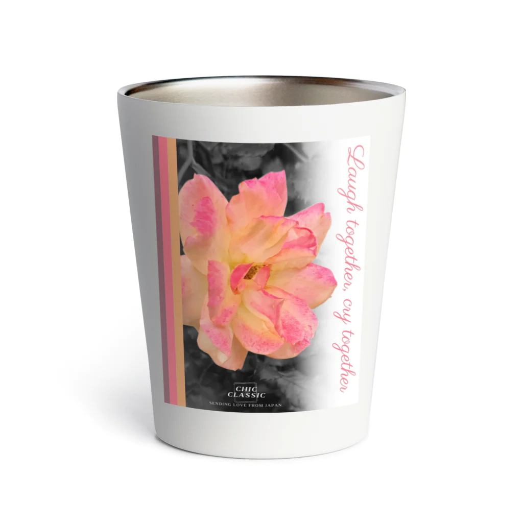 ChicClassic（しっくくらしっく）のお花・Laugh together, cry together Thermo Tumbler