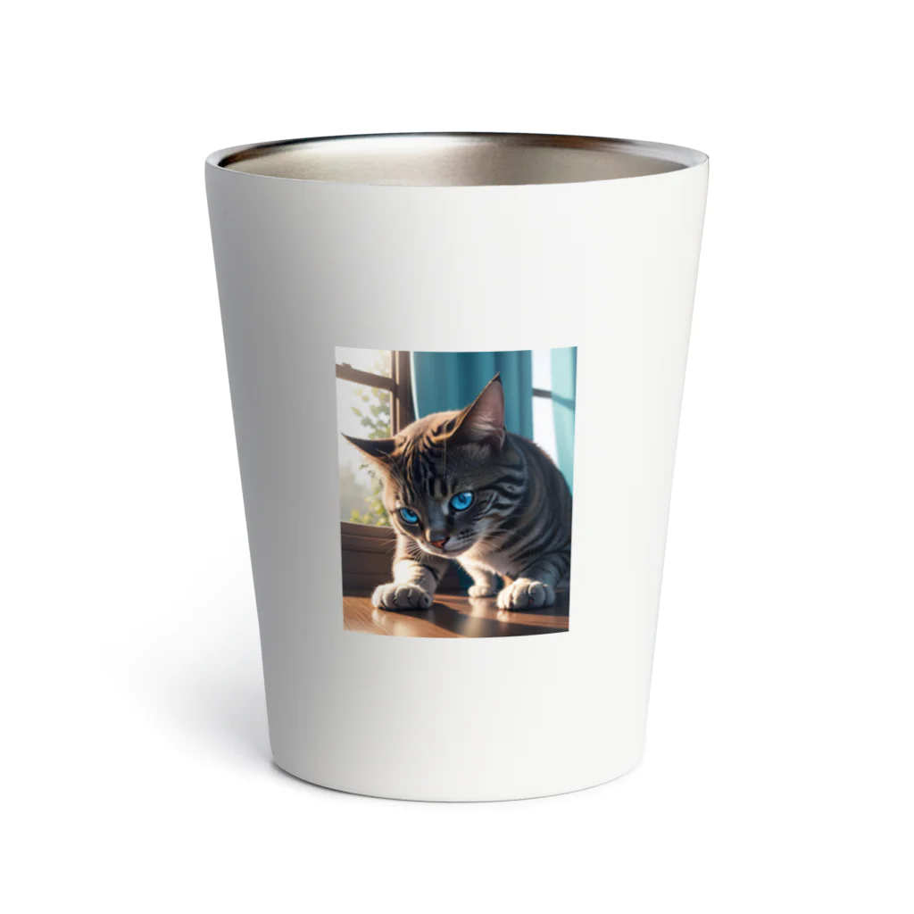 kaz_new9の蒼い瞳の猫ちゃん2 Thermo Tumbler