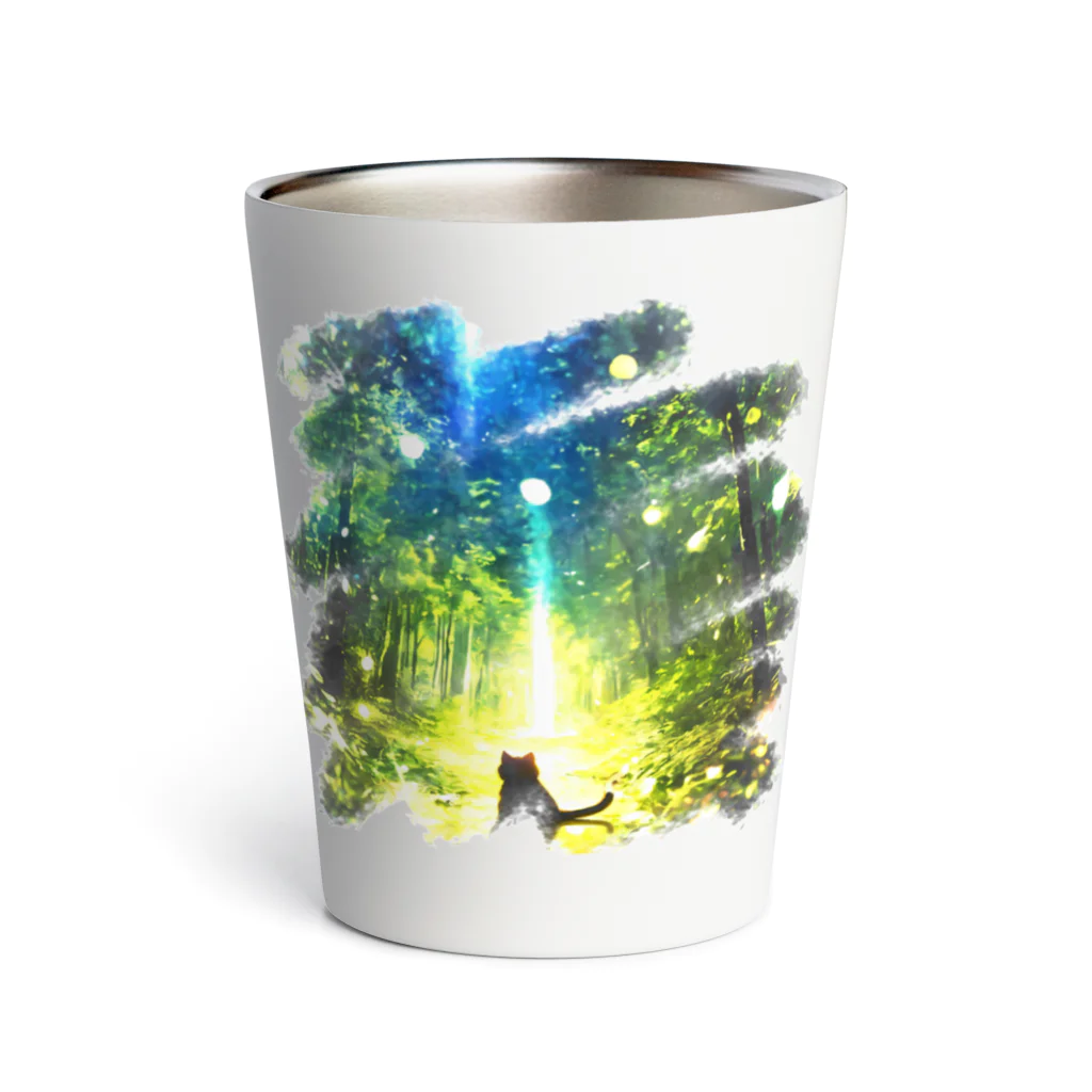 猫との風景の風景_森と猫037 Thermo Tumbler