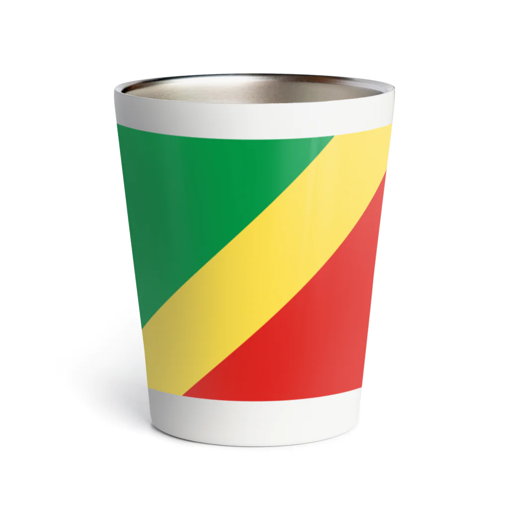 お絵かき屋さんのコンゴ共和国の国旗 Thermo Tumbler