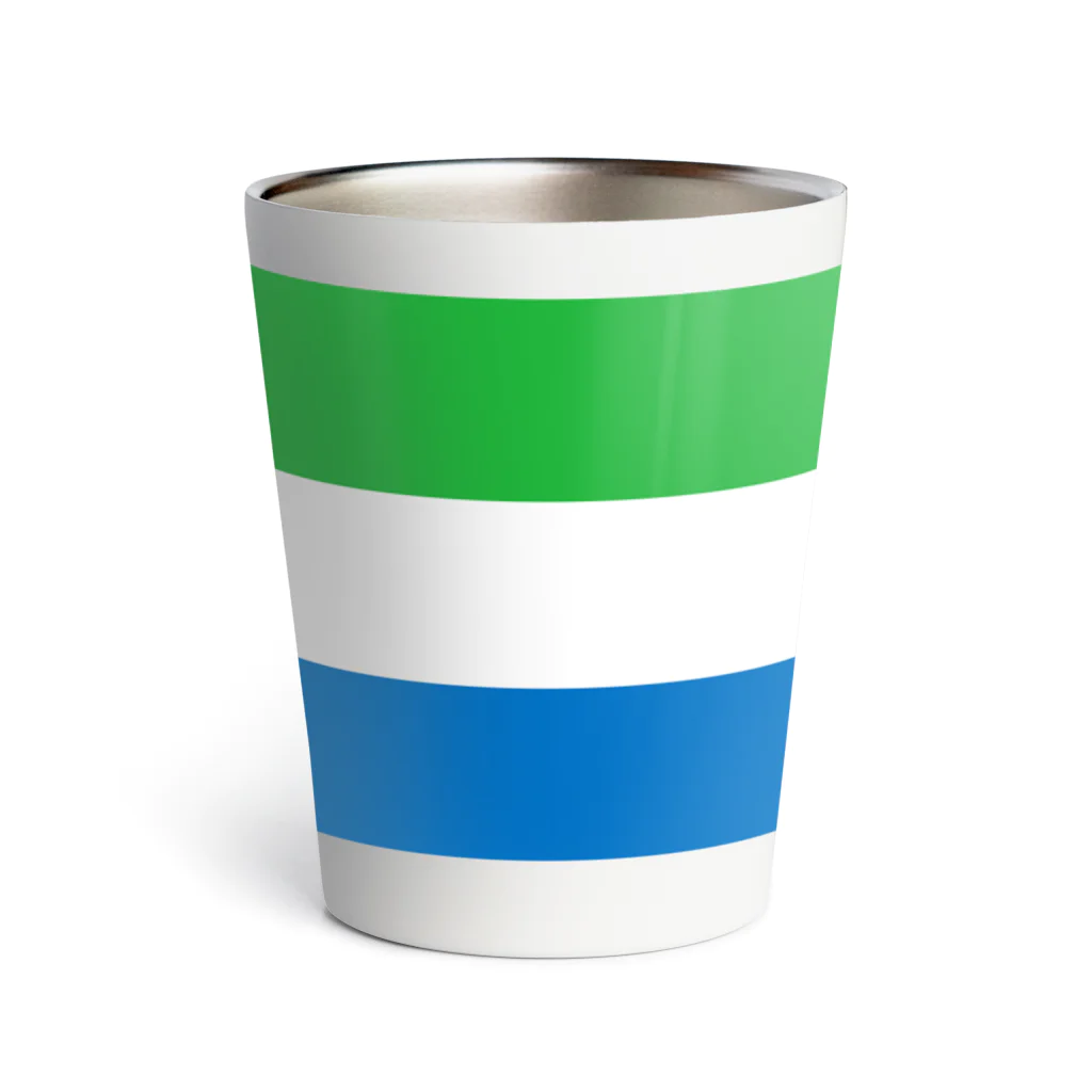 お絵かき屋さんのシエラレオネの国旗 Thermo Tumbler