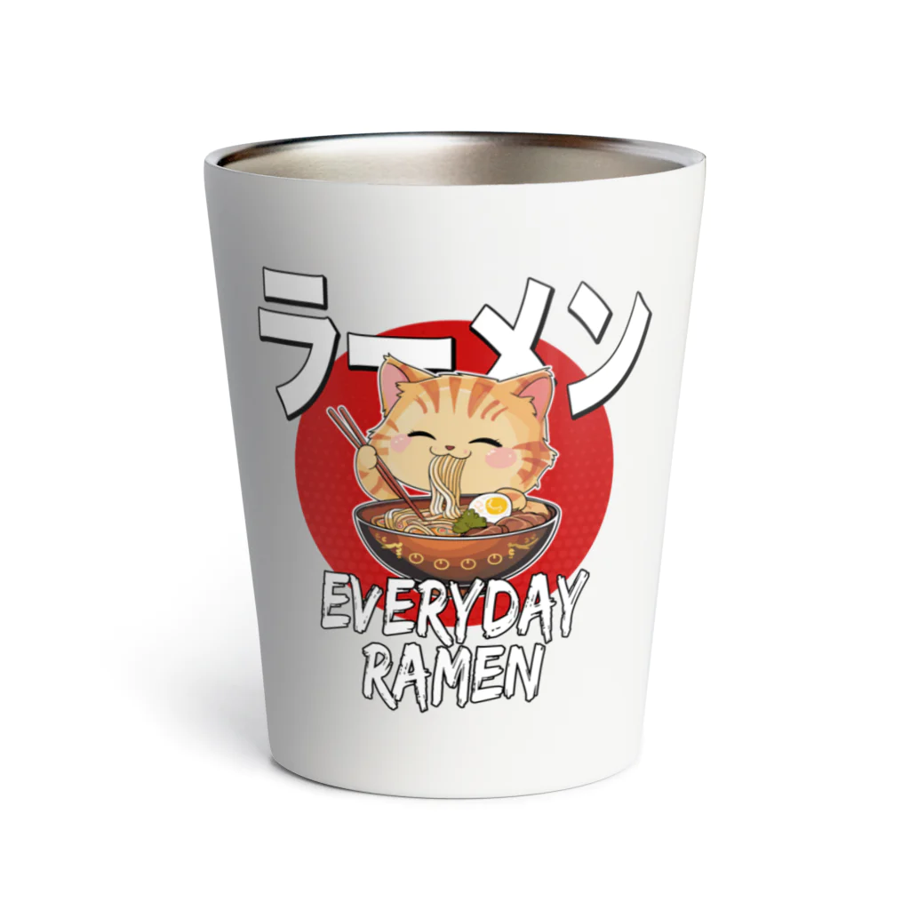 Stylo Tee Shopの毎日ラーメン猫ちゃん Thermo Tumbler