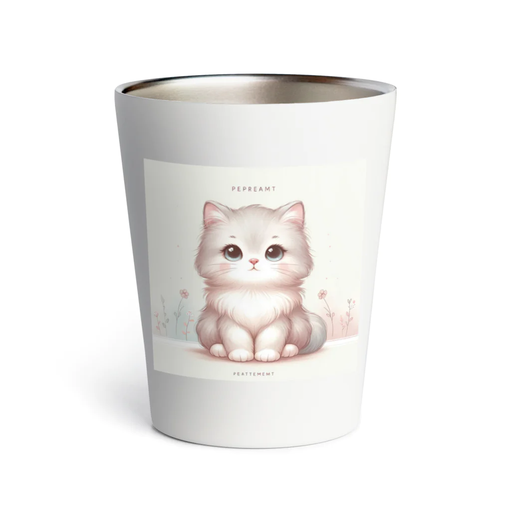 動物デザイングッズの可愛い猫ちゃん Thermo Tumbler