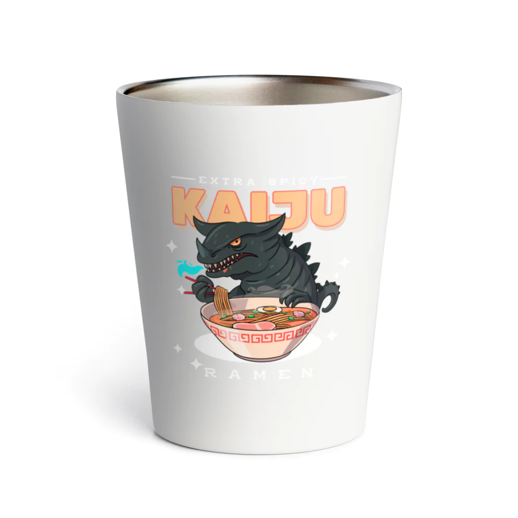 World_Teesのレトロアニメ怪獣ラーメン  Thermo Tumbler