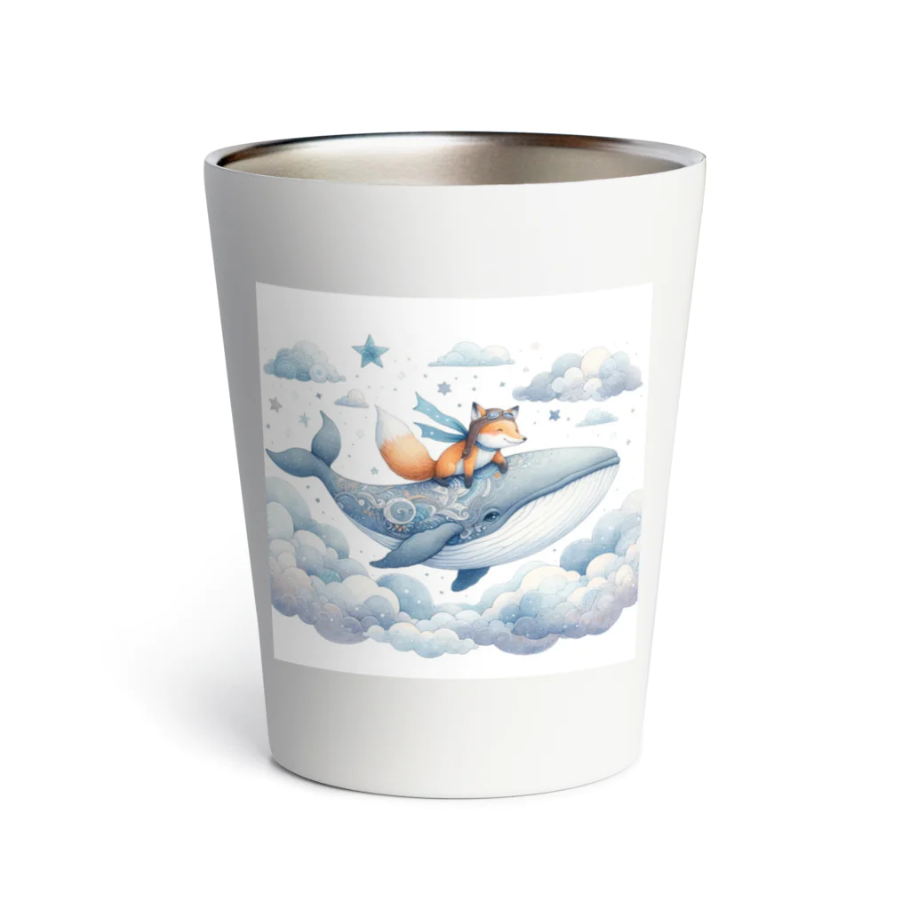 hinasoyuの鯨雲狐 Thermo Tumbler