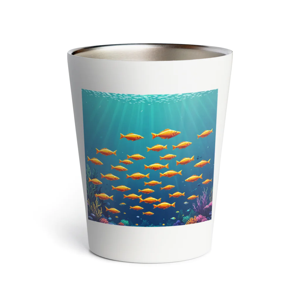 takekoputaの海中を泳ぐ魚のひれ Thermo Tumbler